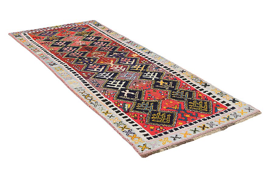 Gabbeh - Qashqai Персийски връзван килим 275x116 - Снимка 1