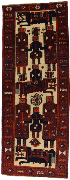 Bakhtiari - Qashqai Персийски връзван килим 382x148