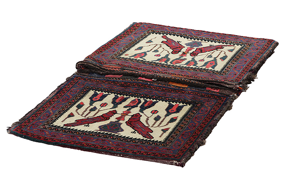 Afshar - Saddle Bags Персийски връзван килим 113x66 - Снимка 2