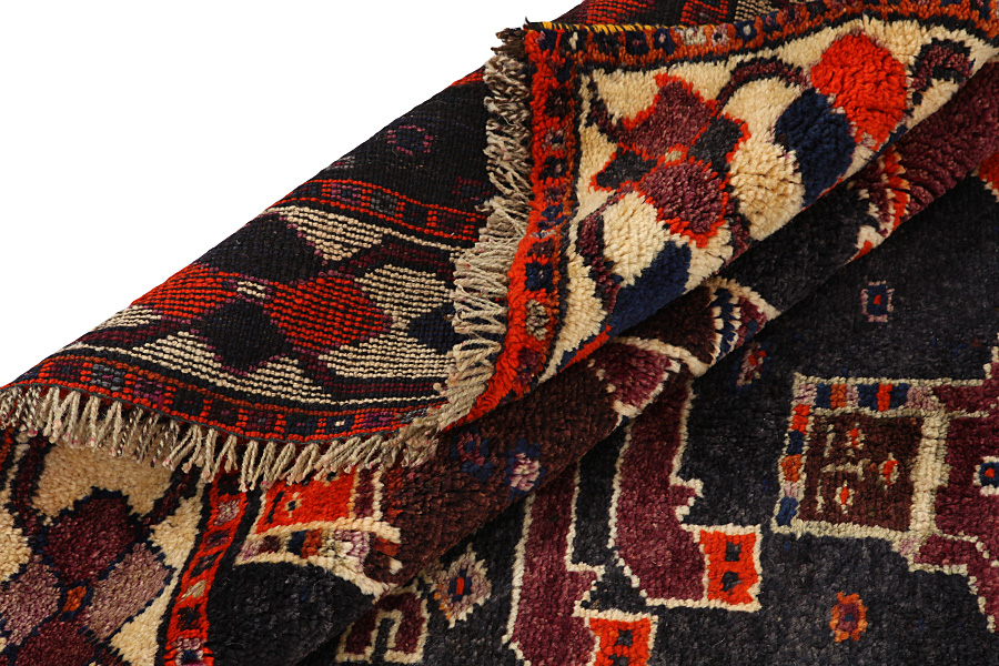 Bakhtiari - Qashqai Персийски връзван килим 441x148 - Снимка 4